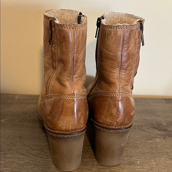 Hush Puppies Brown Leather Heeled Boots - Picture 3 of 12